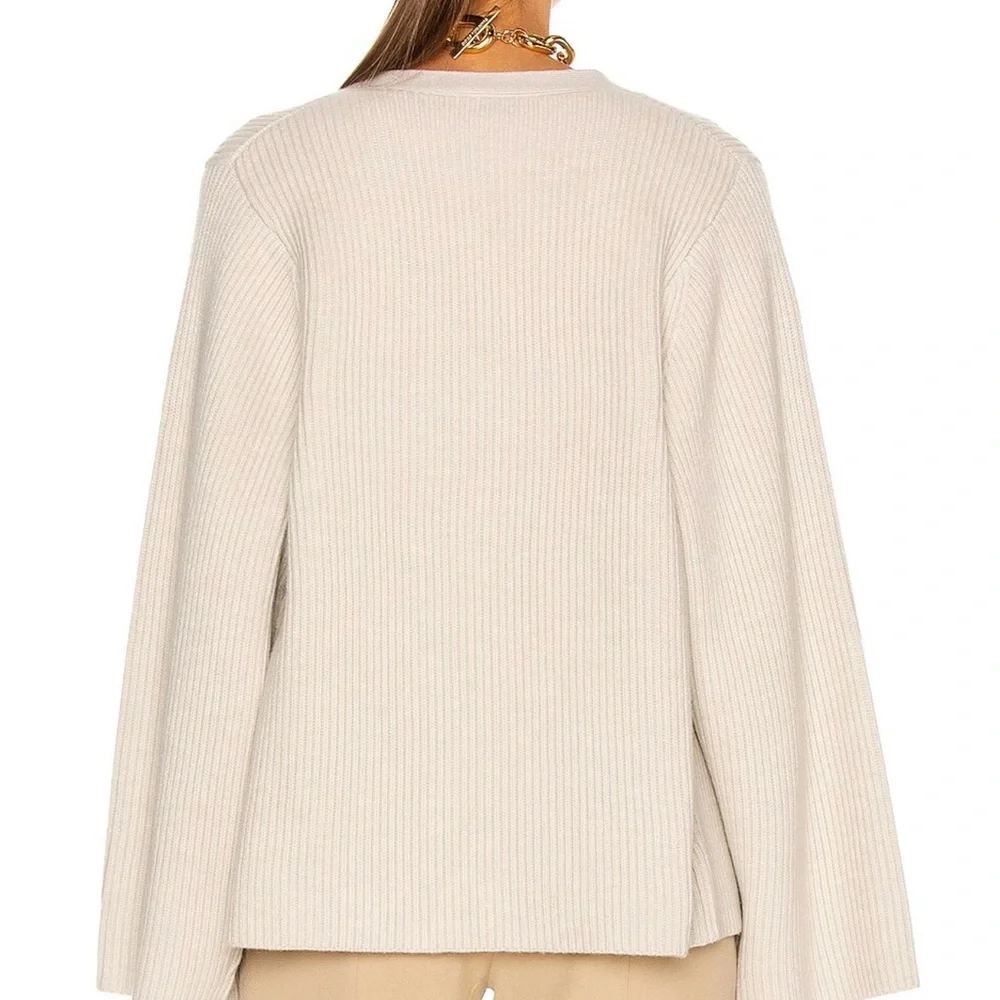 Women's Beige Toteme Cardigan Sweater - Picture 6 of 6